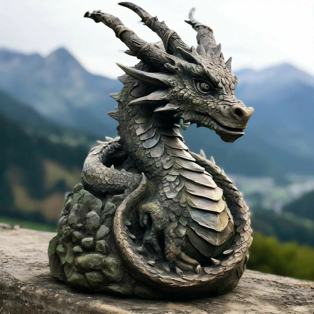 Dragon mist mystical mountain