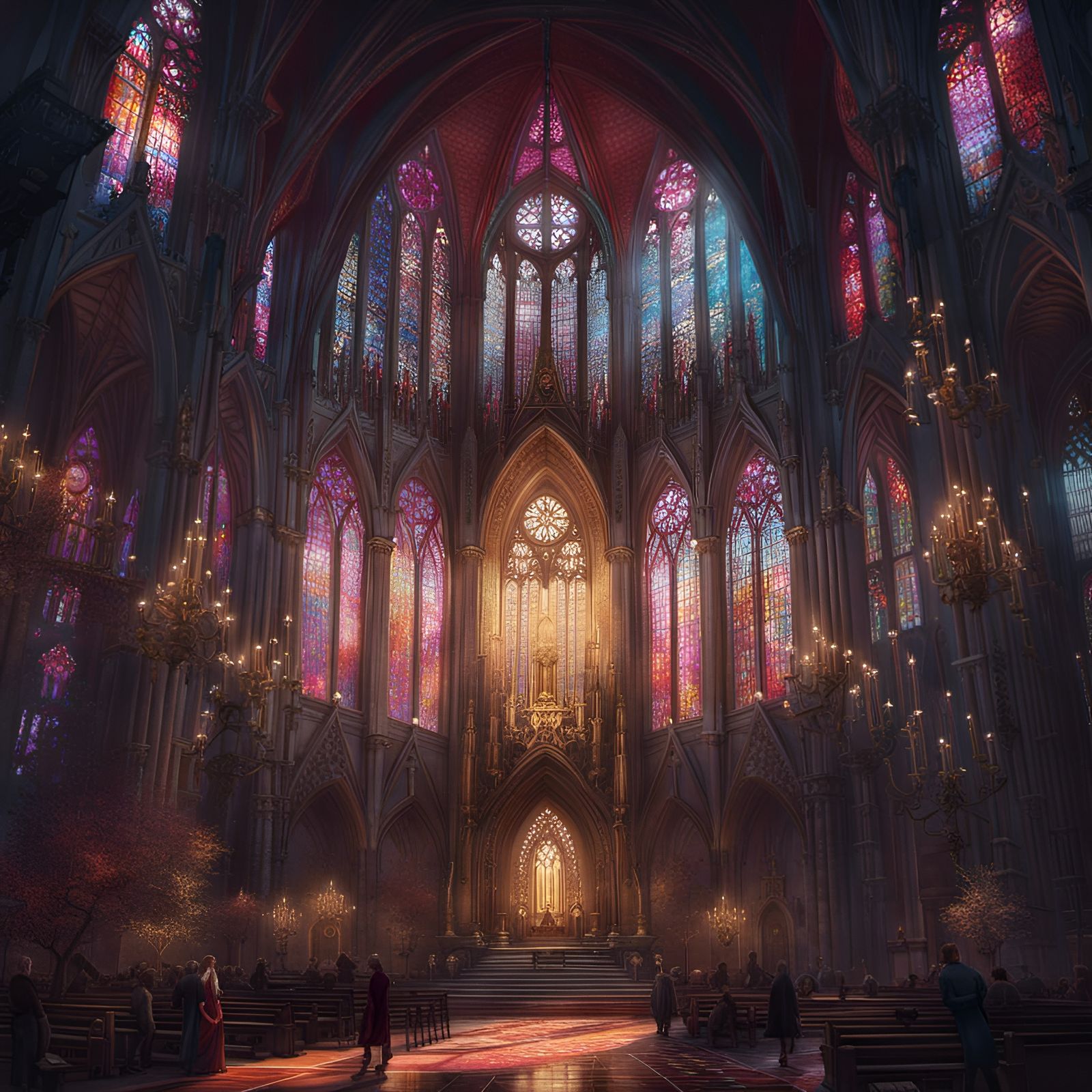 Gothic interior - AI Generated Artwork - NightCafe Creator