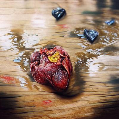Realistic Rotting heart #film detailed painting hyperrealism