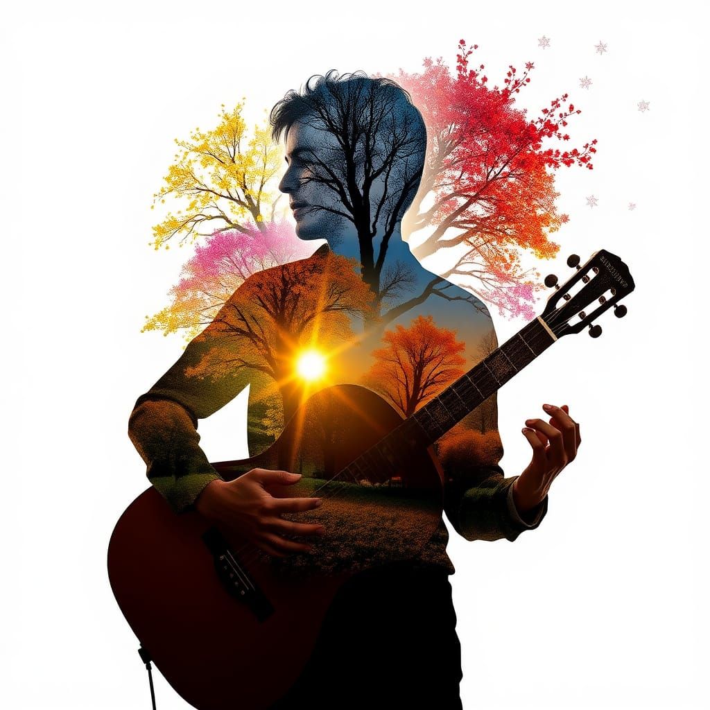 Four Seasons Converge in a Musical Silhouette