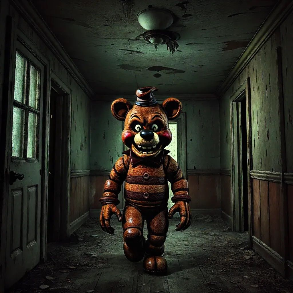 Freddy Fazbear walking to you