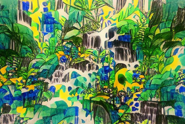 beautiful maximalist ink drawing