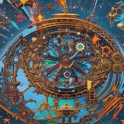 The visual representation of a complex mind, lots of colors,...