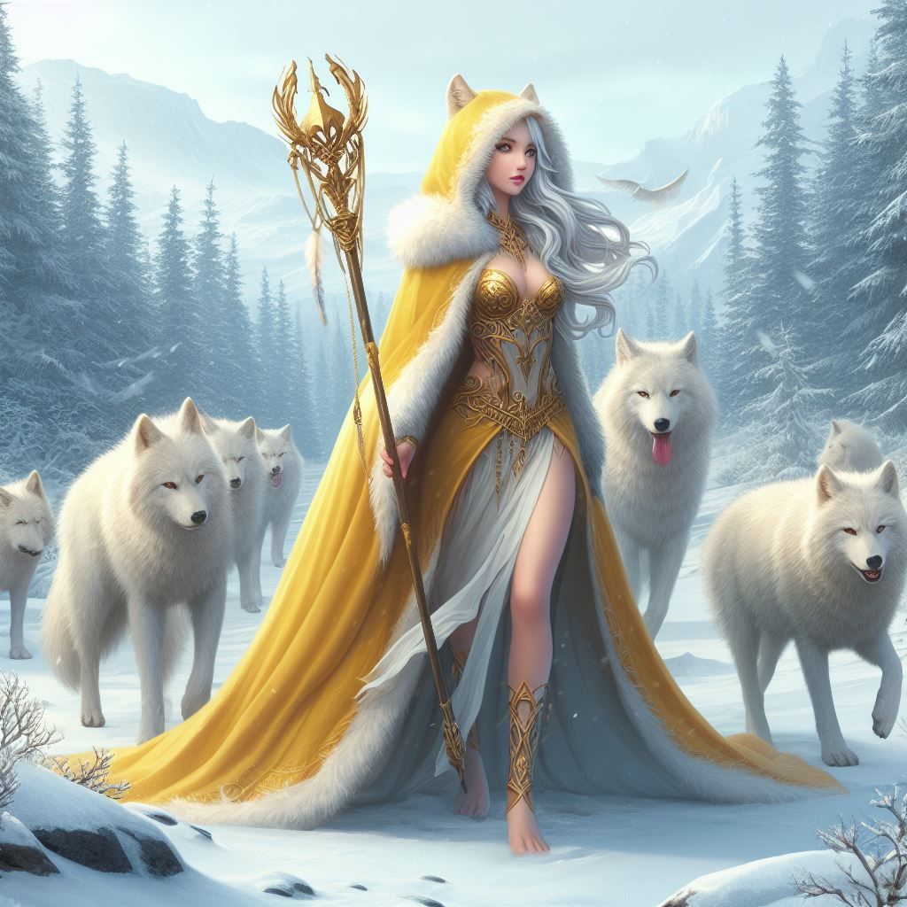 Arctic Wolf Goddess of the Forest