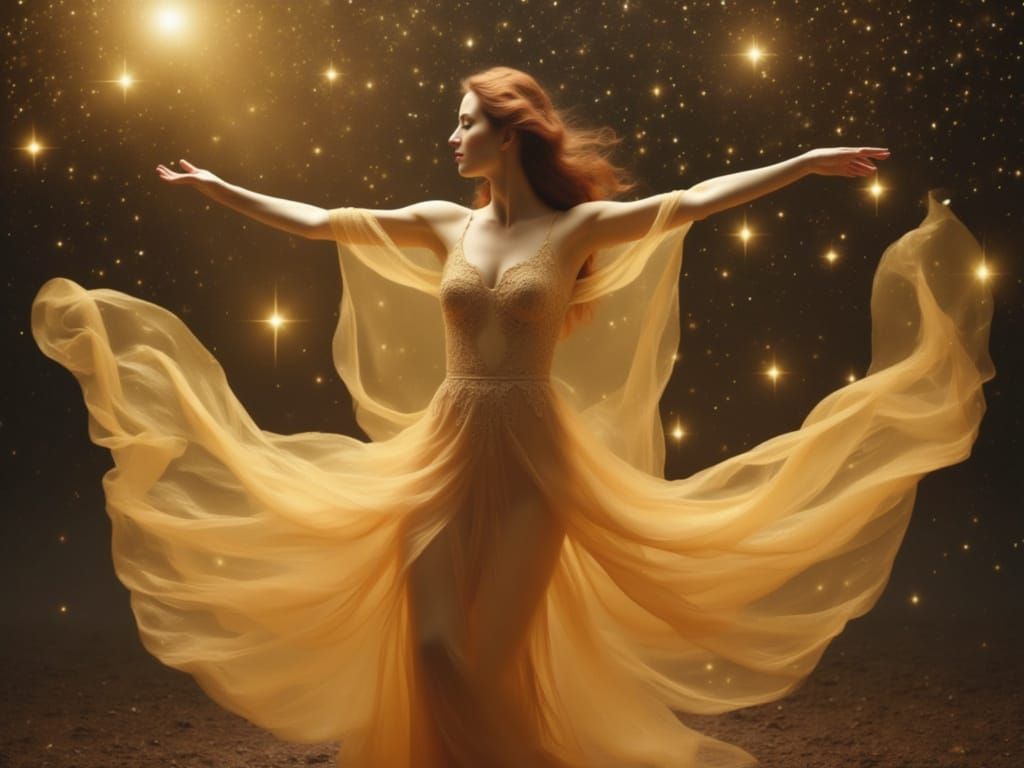 Golden laced woman of enchanted ways and sparkle eyes <lora:Pentora:1.0>