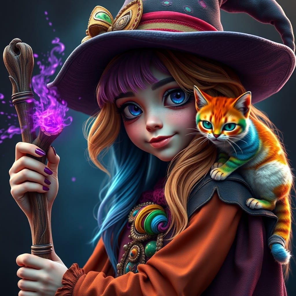 Cute teen alumn Witch (Witches Witches Daily Challenge #1108: Oct 25, 2025)  by @Red