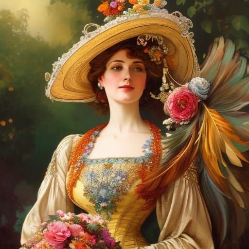 Anna's hat decorator never knew when to stop  by @Virginia Allain