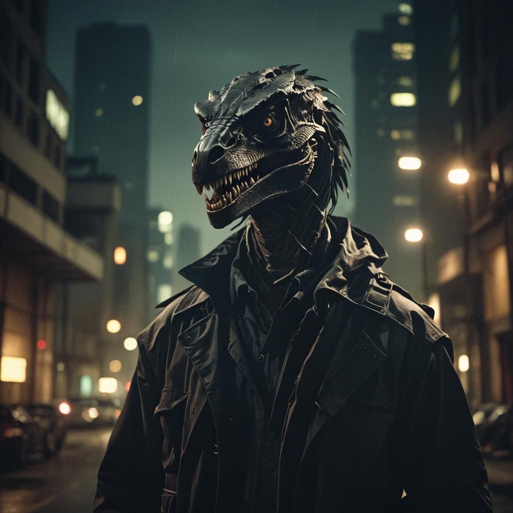 Dramatic Figure in Shadow: Cinematic Film Still