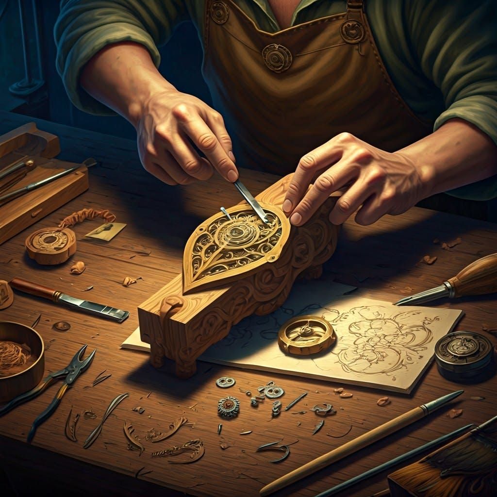 Crafting Perfection in an Artisan's Workshop