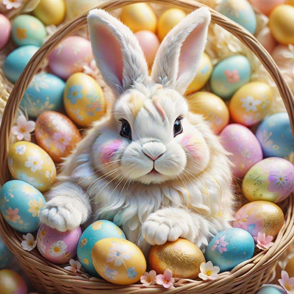 Fluffy Easter bunny   by @JuliaMarDi