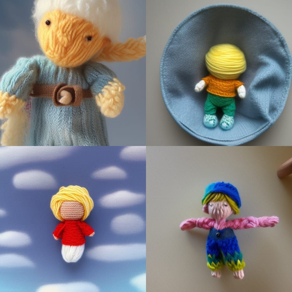 A small yarn boy AI Generated Artwork NightCafe Creator