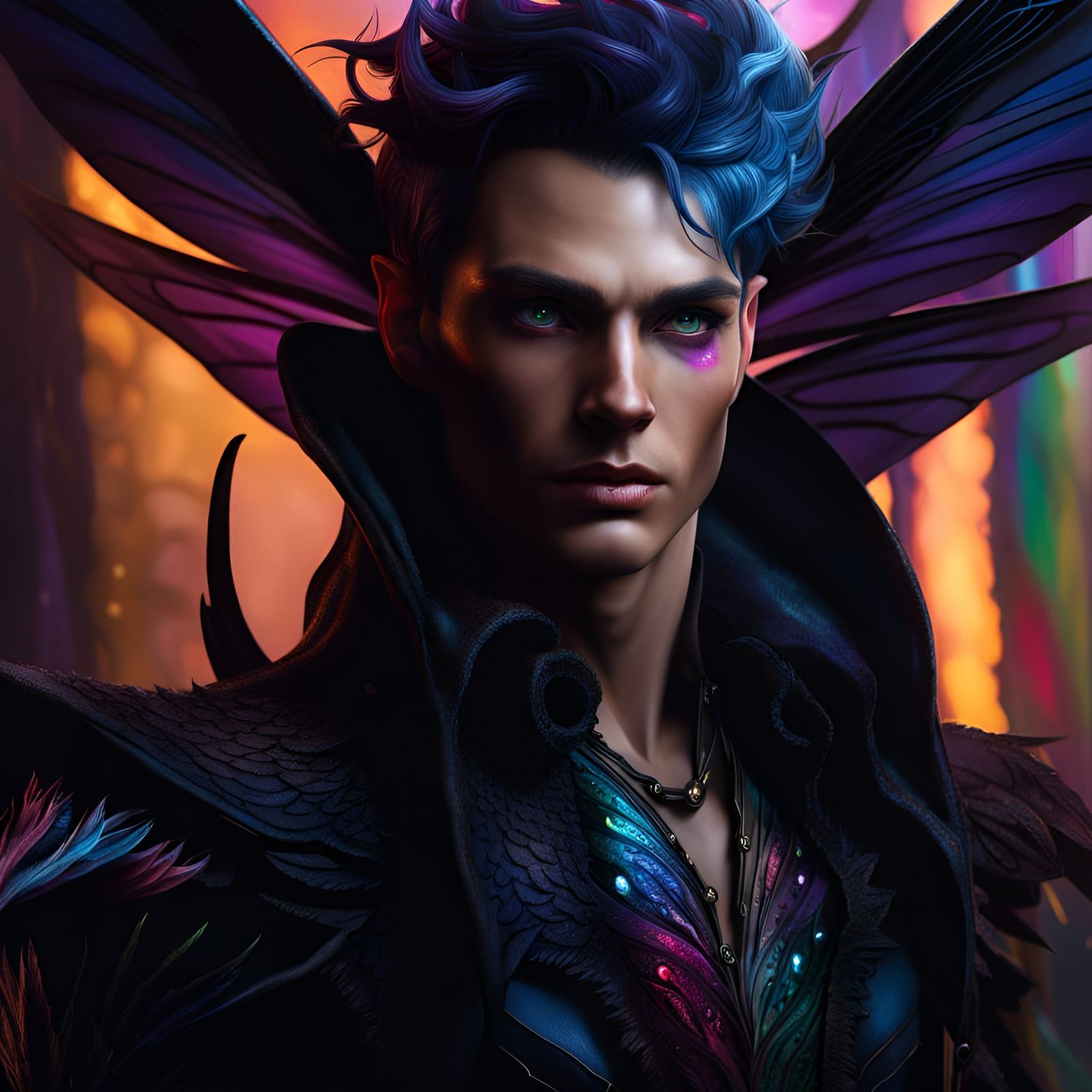 Male Dark Faerie - AI Generated Artwork - NightCafe Creator