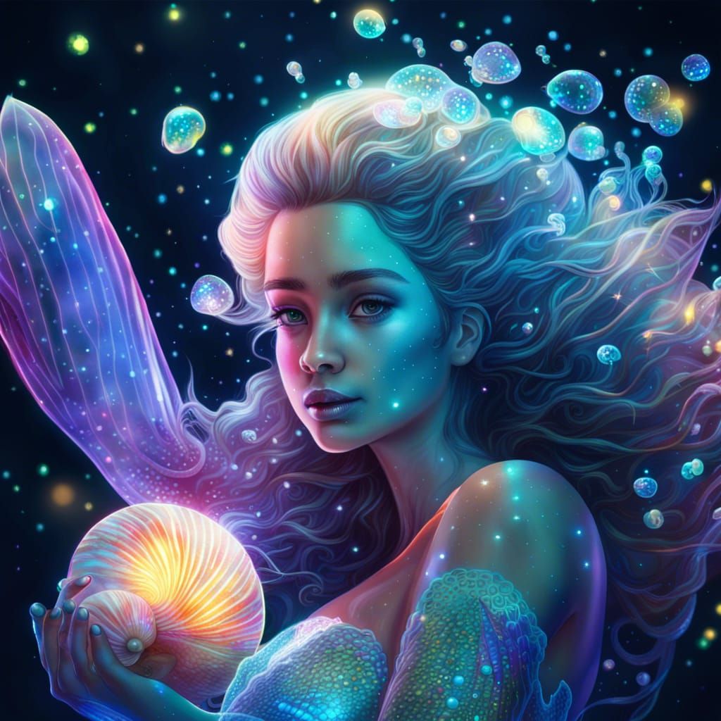 Mermaid Portrait III - AI Generated Artwork - NightCafe Creator