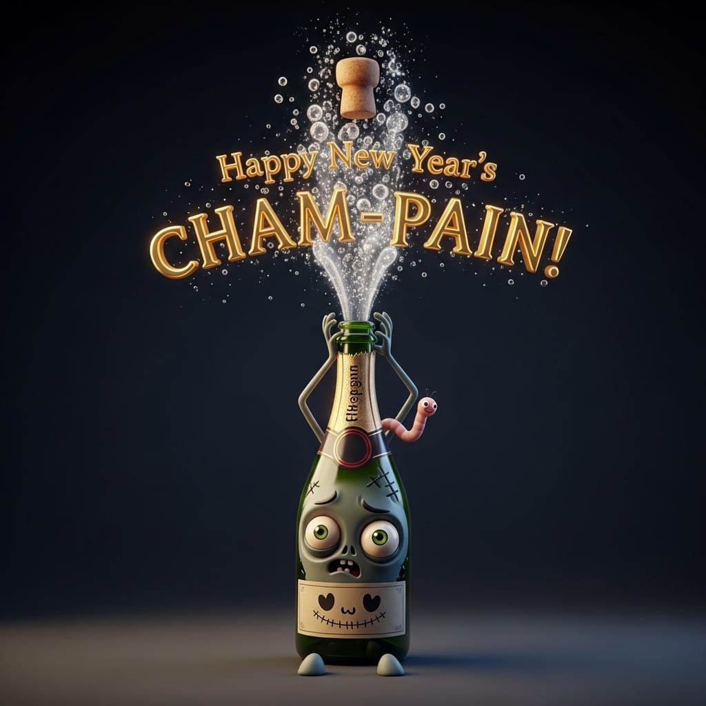 "Happy New Year's CHAM-PAIN!"