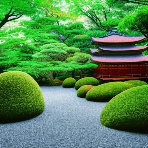 Japanese garden - AI Generated Artwork - NightCafe Creator