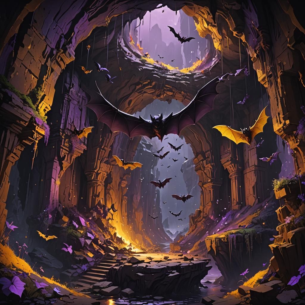 bats in a cave