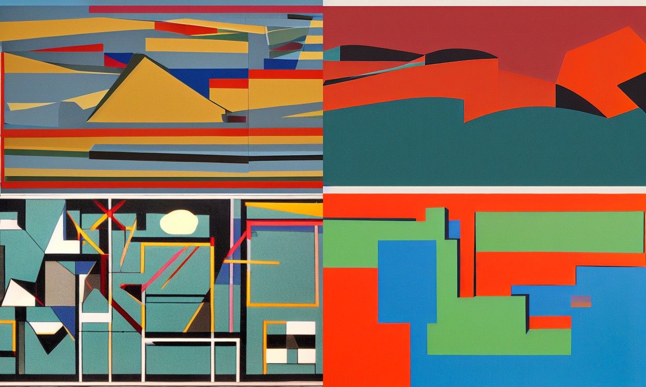 Landscape in the style of Modular constructivism