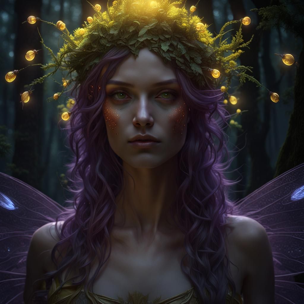 The face of the dark forest. AI Generated Artwork NightCafe Creator
