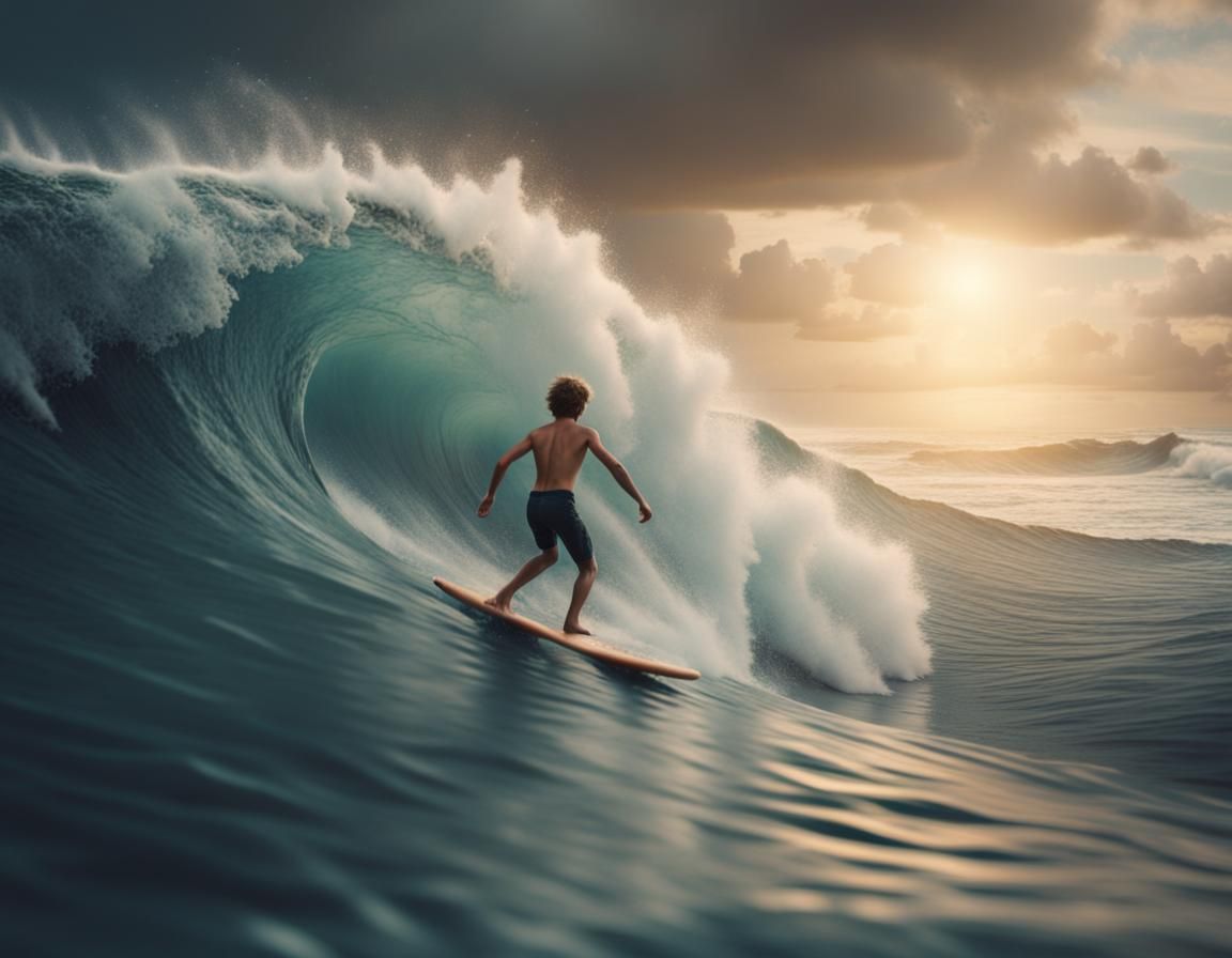 SURFING - AI Generated Artwork - NightCafe Creator