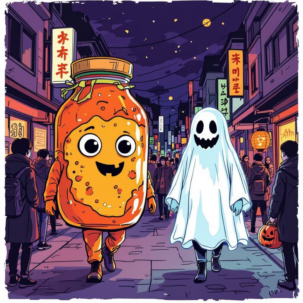 Halloween in Itaewon: Creative Costumes & Witty Props