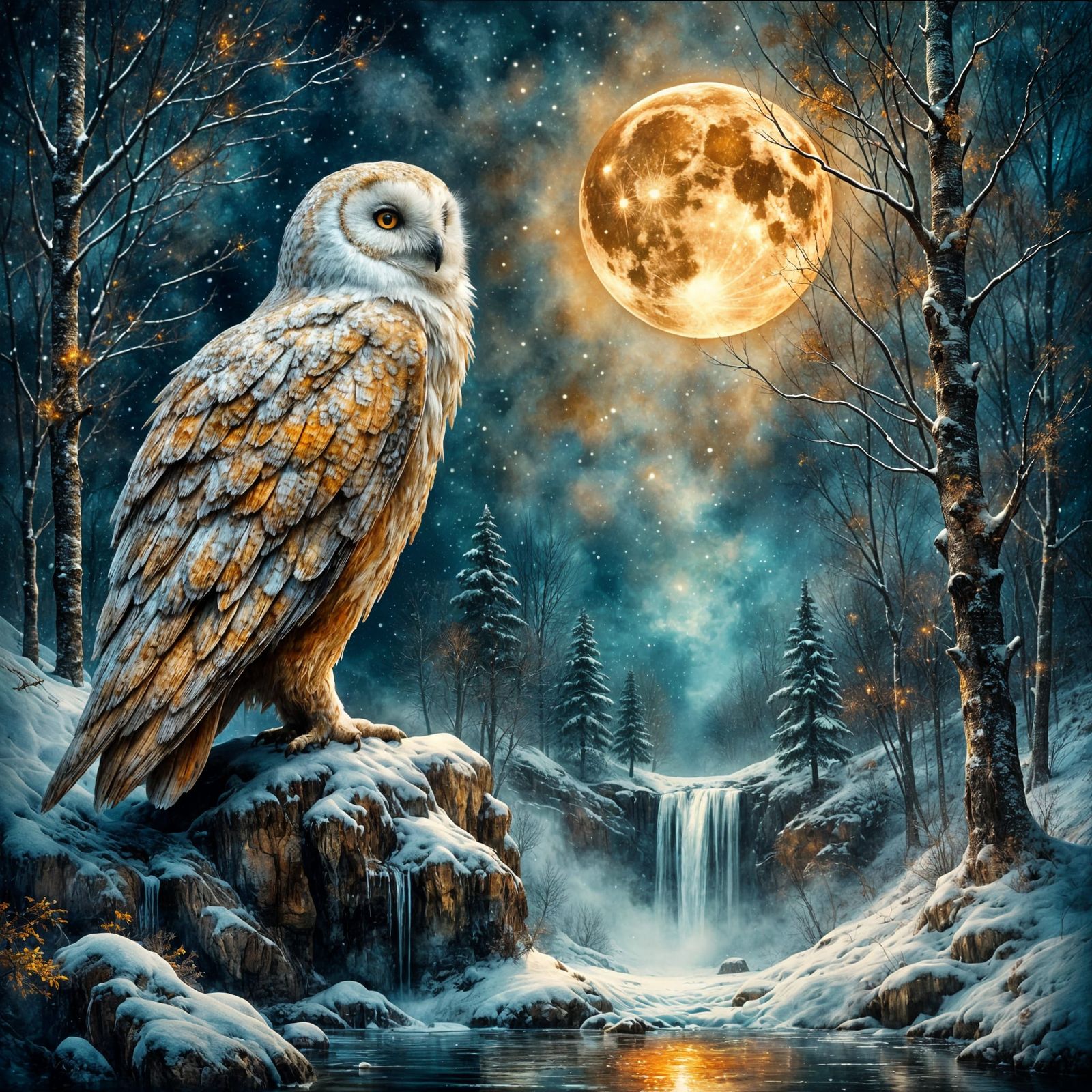 Wise Guardian of the Winter Forest  by @Richcruise Liu