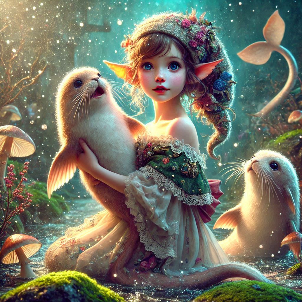 adorable fairy-tale fantasy creature portrait..