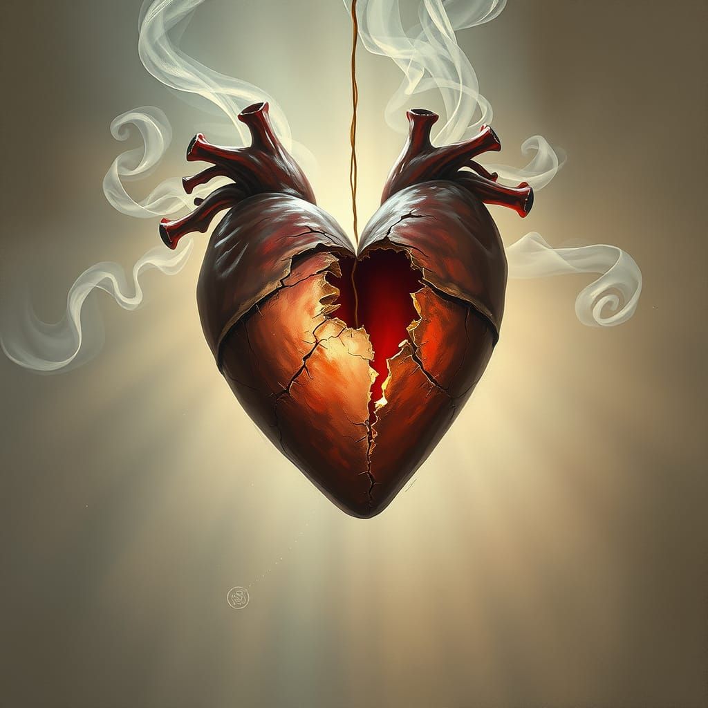 Ethereal Heart in Muted Pastels