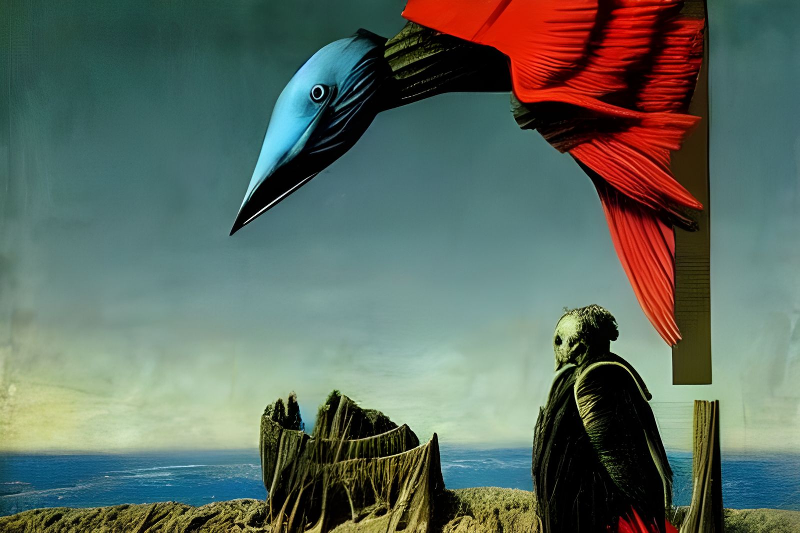 The bird above the earth