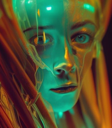 Misanthropy Encased: Hyperrealistic Venetian Glass Photo