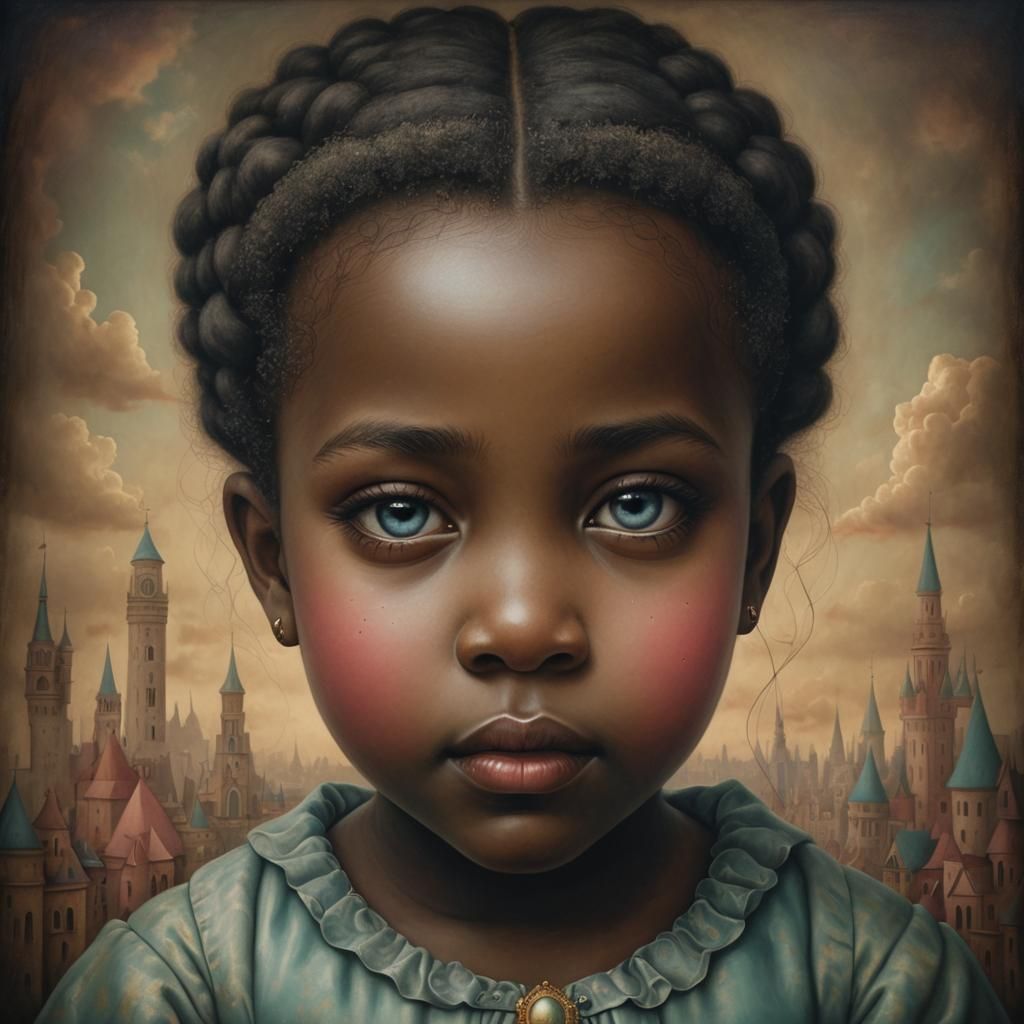 Blue eyes little girl