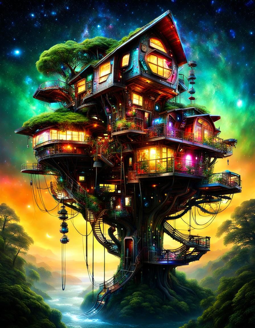 Futuristic Treehouse  by @Sundollop