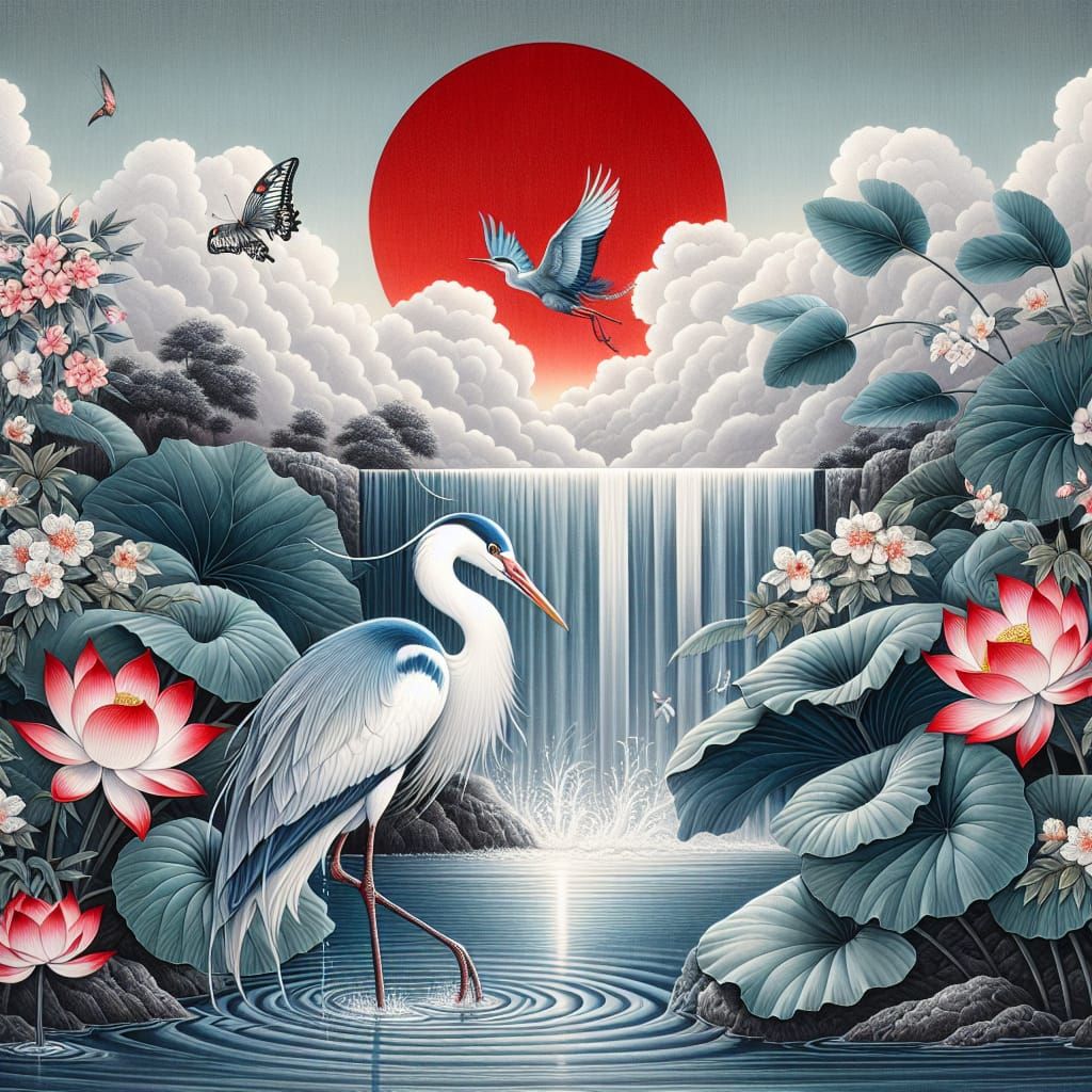 The Heron  by @Lavender Days