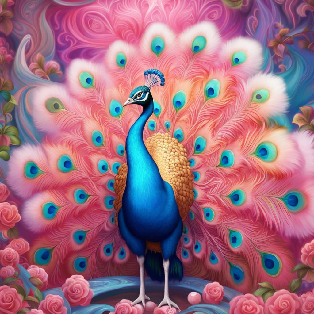 Cotton Candy Peacock Mood