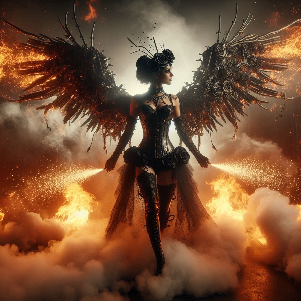 steampunk goth goddess