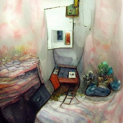 Small room, mixed media