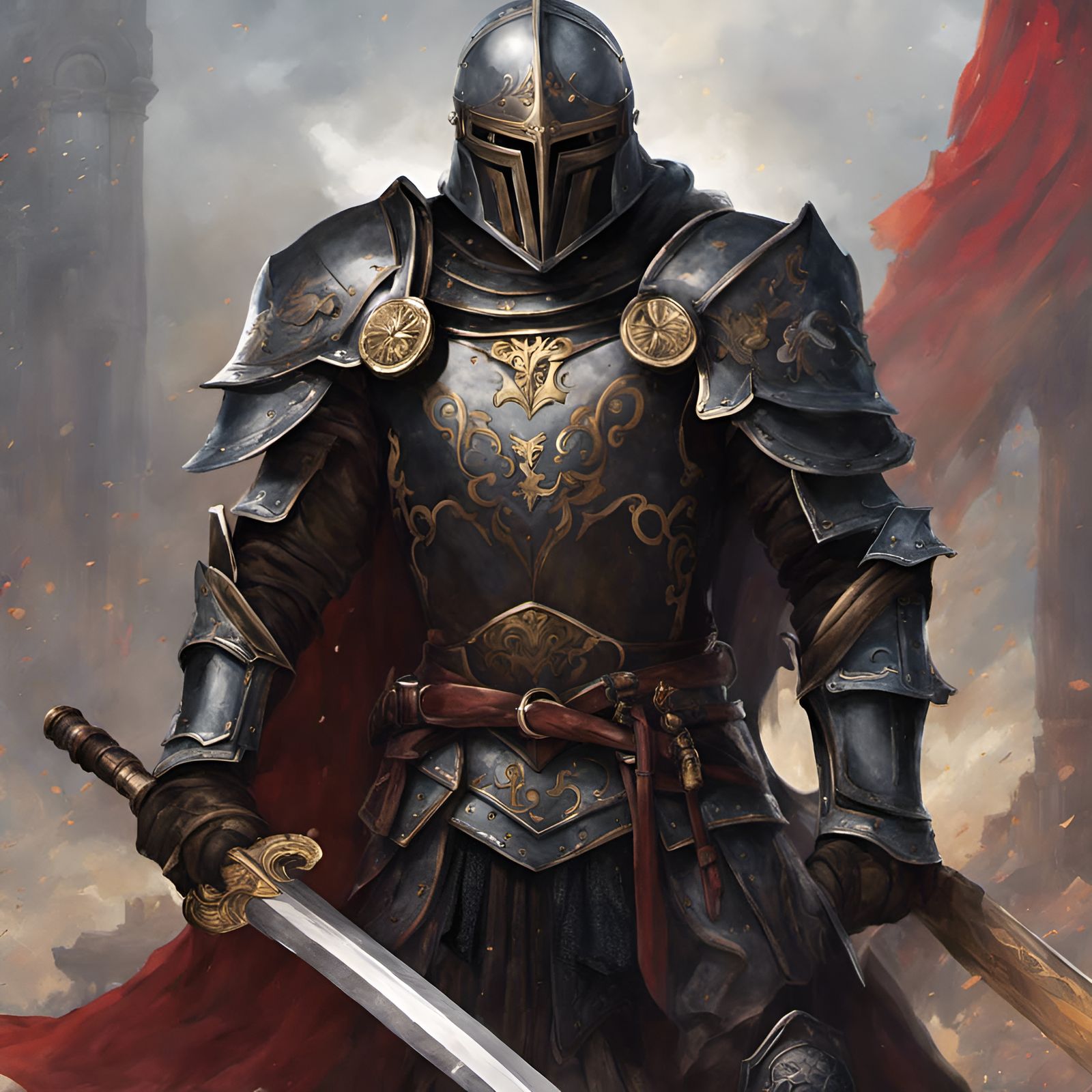 Sir Caliryn Da'gar, Knight in the King's Hundred Swords - AI Generated ...