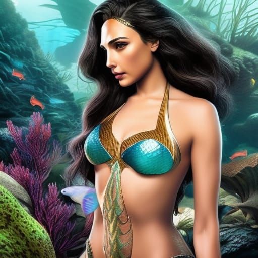 Gal Gadot as a Mermaid