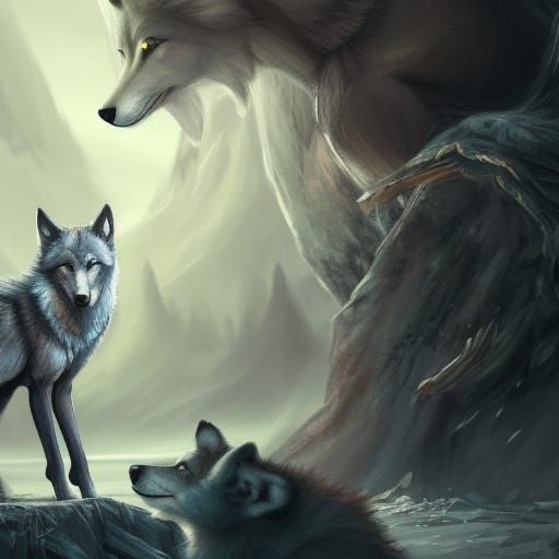 Wolves - AI Generated Artwork - NightCafe Creator