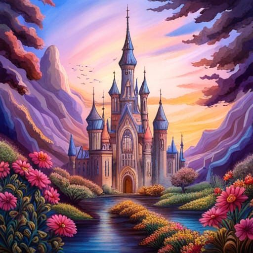 Fairytale castle - AI Generated Artwork - NightCafe Creator