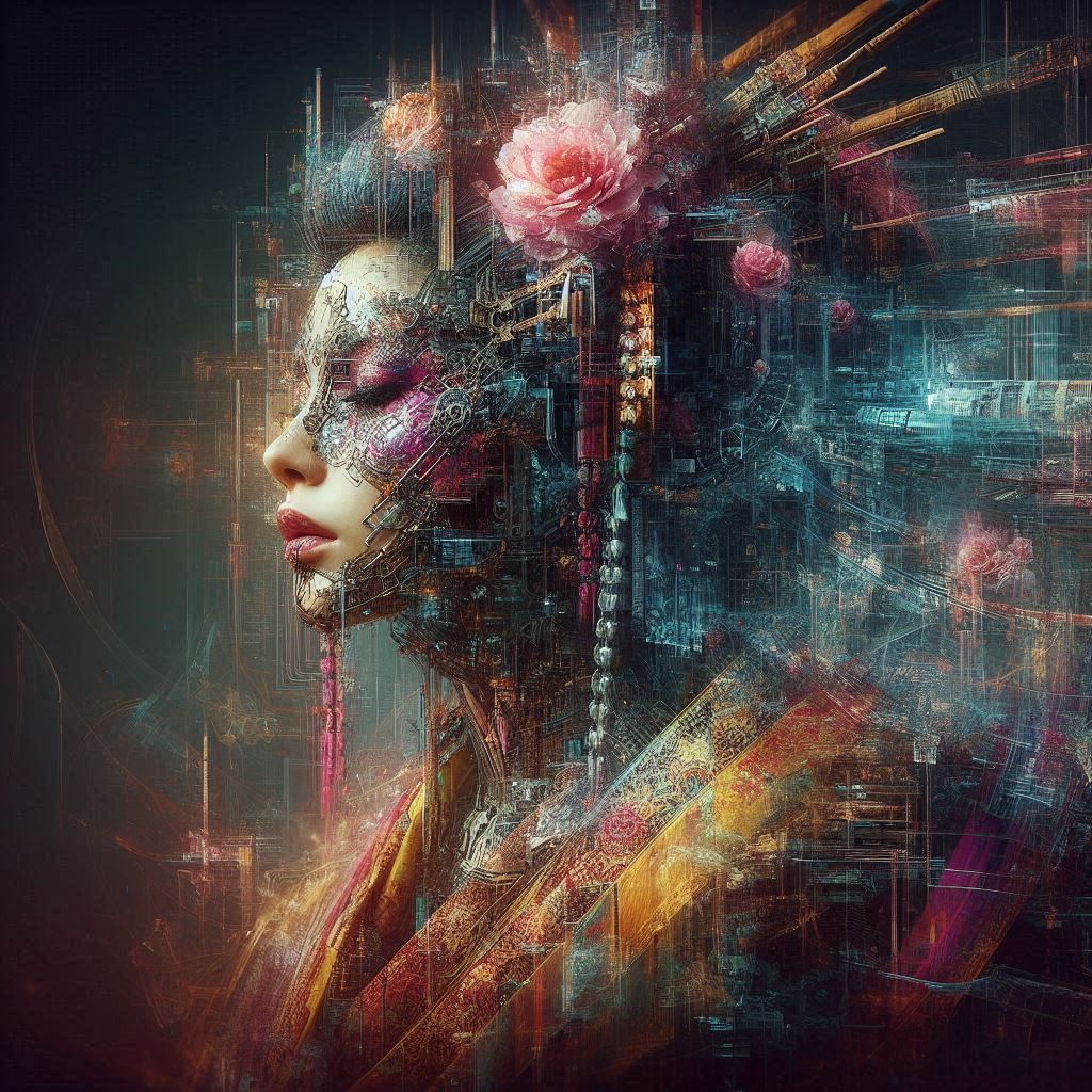 double exposure beautiful fantasy portrait landscape..
