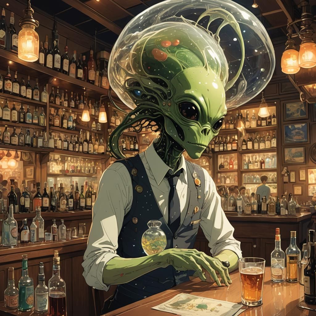 Bartender   by @1cheesepuff