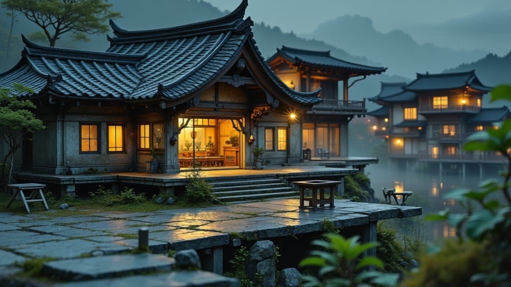 Ethereal Hyperrealistic Landscape in Cinematic Style