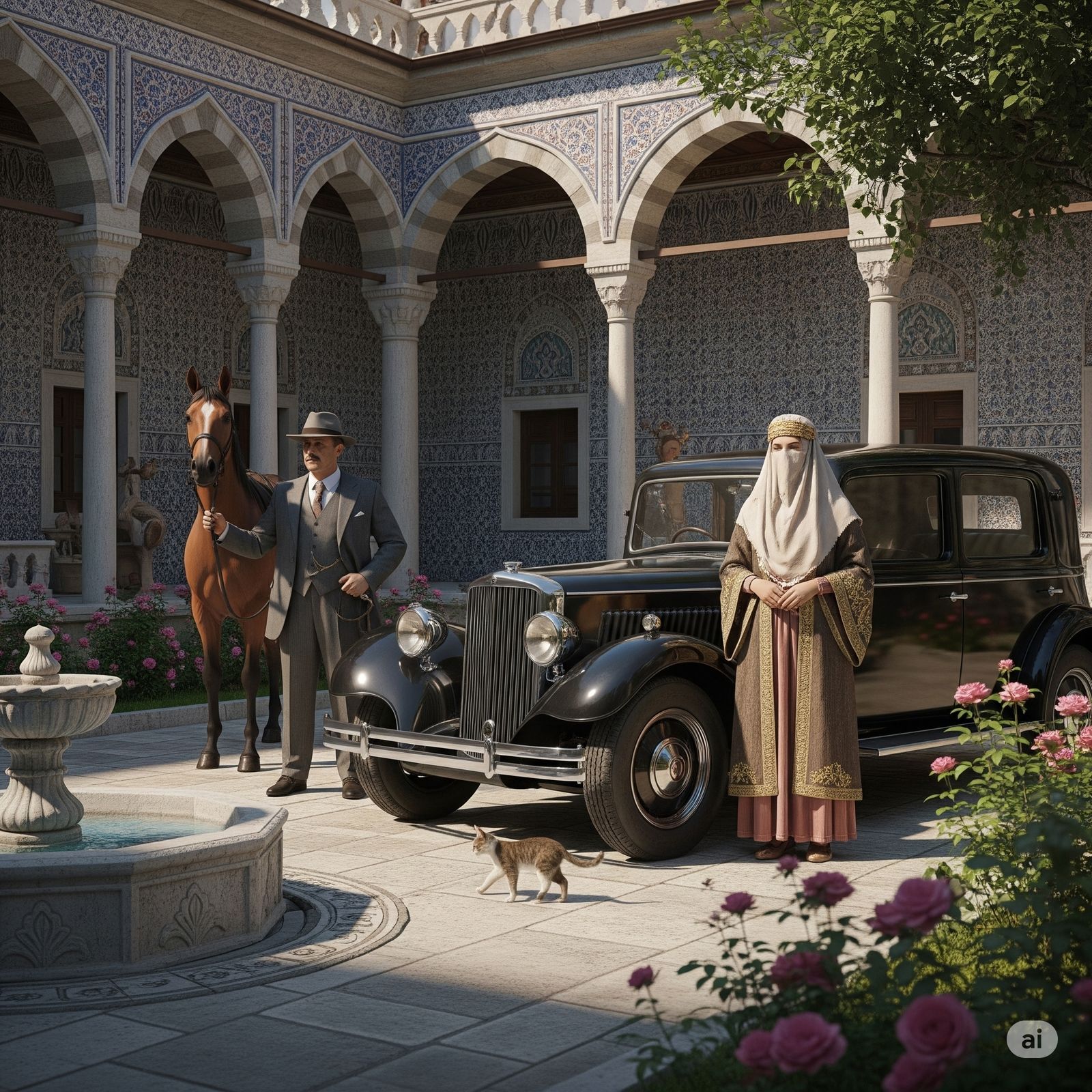 1920, Man with his family