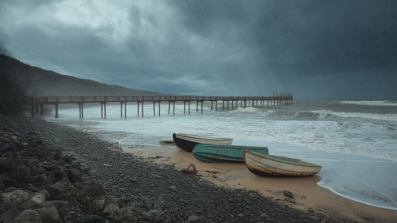 Ashore before the storm