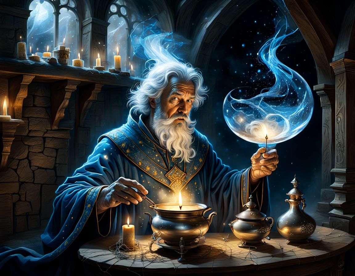 Wizards' Cauldron Glow  by @ScorpionAI