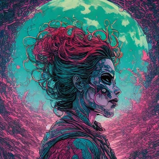 Dia de los Muertos Scene with Sinister Glow