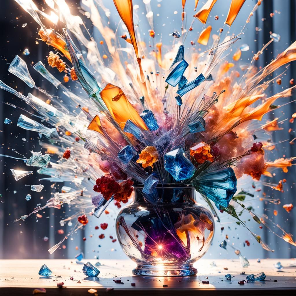 shattered glass vase  by @B Jax