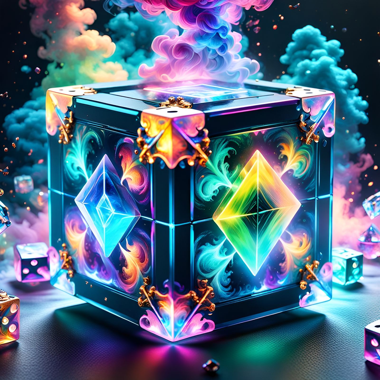 Holocube  by @Elanel