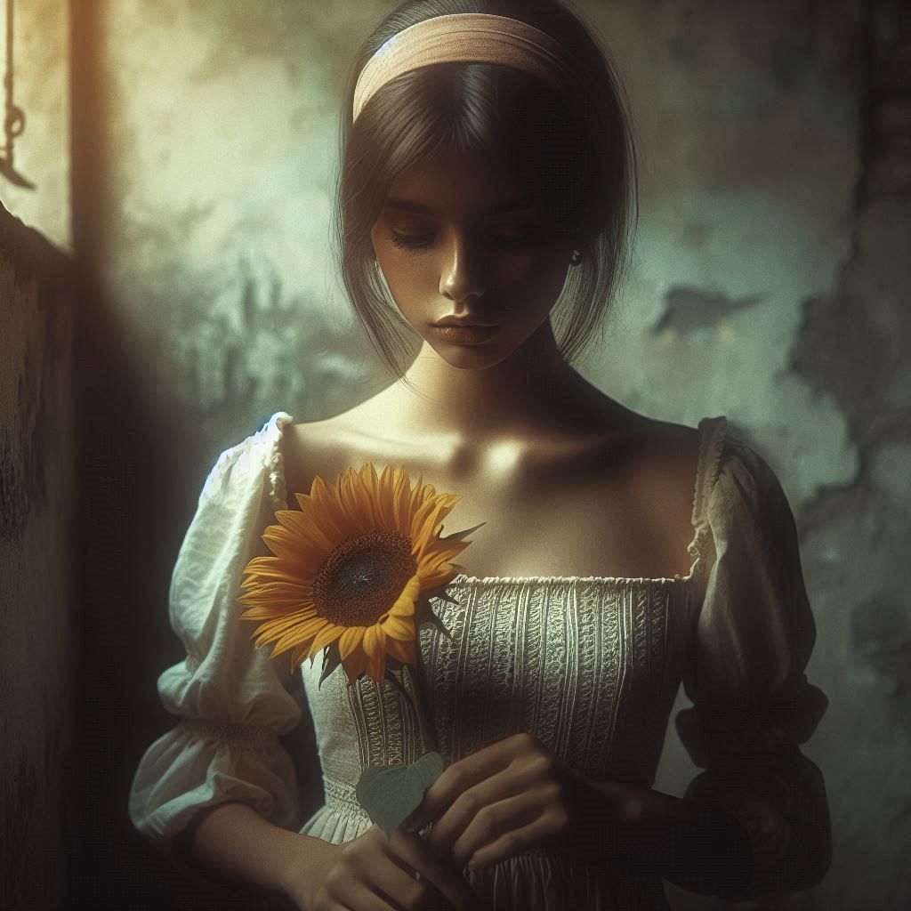 Girl with the flower