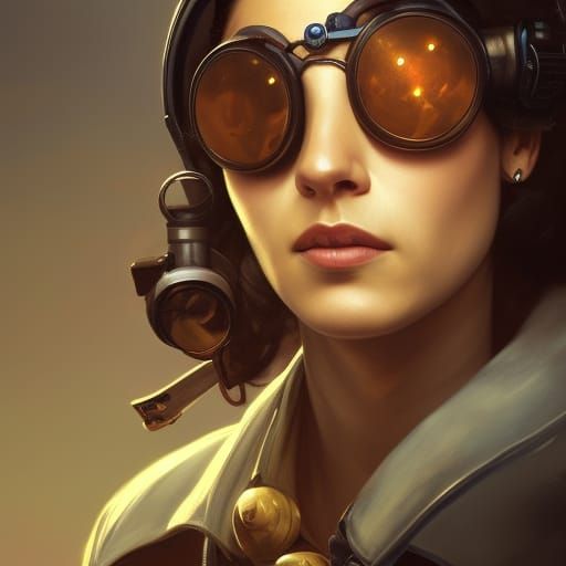 Steampunk pilot portrait #12